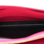 Grain De Poudre Matelasse Chevron Monogram Chain Wallet Lipstick Fuchsia