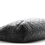 Lambskin Quilted Maxi Icare Shopping Tote Black