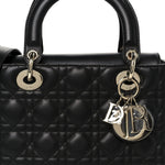 Lambskin Cannage Medium Lady Dior Black