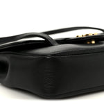 Shiny Caviar Mini Preppy Coco Shoulder Bag Black