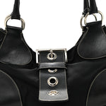 Tessuto Nylon Moon Shoulder Bag Black
