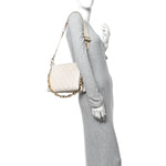 Lambskin Embossed Monogram Coussin PM Beige Cream