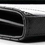 Grain De Poudre Matelasse Chevron Monogram Chain Wallet Black