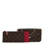 Monogram Pochette Felicie Chain Wallet Fuchsia