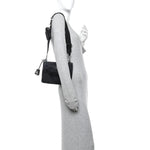 Re-Nylon Saffiano Re-Edition 2000 Double Zip Crossbody Bag Black