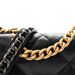 Lambskin Quilted Medium Chanel 19 Flap Black