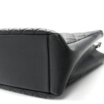 Caviar Quilted Grand Shopping Tote GST Black