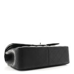 Lambskin Quilted Jumbo Double Flap Black