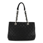 Caviar Quilted Grand Shopping Tote GST Black