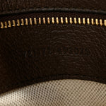 GG Supreme Monogram Textured Dollar Calfskin Web Medium Blondie Top Handle Shoulder Flap Bag Beige Ebony New Acero