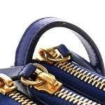 Lambskin Large Trio Crossbody Bag Indigo