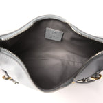 Tumbled Calfskin Mini Voyou Boyfriend Party Bag Light Grey