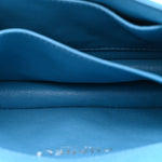 Iridescent Caviar Quilted Extra Mini Flap Light Blue