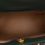 Textured Dollar Calfskin Web Small Diana Tote Bag Vintage Green Powder Pink