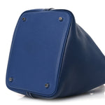 Taurillon Clemence Casaque Picotin Lock 22 MM Bleu Saphir Bleu Brighton