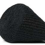 X MIFUKO Raffia Calfskin Mini Chain Basket Black