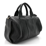 Pebbled Lambskin Rocco Black Pale Gold Hardware