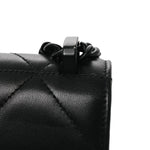 Nappa Triangle Stitched Spectrum Shoulder Bag Black