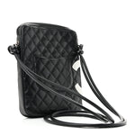 Calfskin Quilted Medium Cambon Messenger Black White