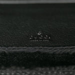 Sequin Lizard Embossed GG Mini Bamboo 1947 Top Handle Chain Bag Black White