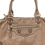 Agneau Giant 12 Rose Gold Hardware Work Gris Poivre