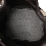Toile Iconographe Nappa Mini Vlogo Signature Bucket Bag Naturale Black Fondant