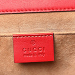 Calfskin Studded Small Padlock Shoulder Bag Hibiscus Red