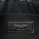 Linen Canvas Rive Gauche Zipped Pouch Black