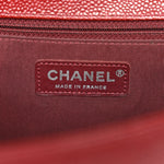 Caviar Quilted Large Boy Flap Dark Red