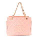 Caviar Quilted Petit Timeless Shopping Tote PTT Pink