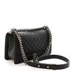 Caviar Quilted Medium Boy Flap Black