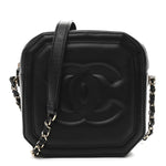 Calfskin CC Clock Camera Case Black