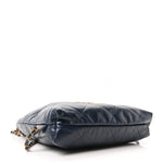 Shiny Calfskin Quilted Chanel 22 Backpack Dark Blue