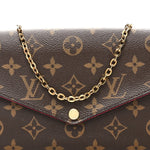 Monogram Pochette Felicie Chain Wallet Fuchsia