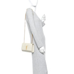 Grain De Poudre Small Monogram Kate Satchel Crema Soft