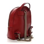 Pebbled Calfskin Soho Chain Backpack Hibiscus Red