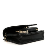 Caviar Quilted Business Affinity Clutch With Chain Black