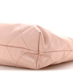 Shiny Calfskin Quilted Small Chanel 22 Light Pink