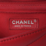 Caviar Chevron Quilted Small Single Flap Red