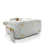 Lambskin Intrecciato Small Getaway Agate Grey