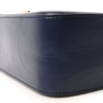 Calfskin Gancini Lock Flap Crossbody Navy