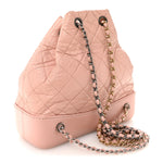 Aged Calfskin Quilted Small Gabrielle Backpack Pink