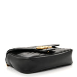 Calfskin Matelasse Super Mini GG Marmont Shoulder Bag Black