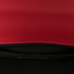 Calfskin Chevron Quilted Large Chain Boy Flap Red