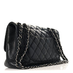 Lambskin Quilted Jumbo Single Flap Black