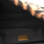 Shearling Vitello Dolce Macro FF 1974 Baguette Tobacco Black