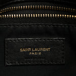 Lambskin Quilted Small Loulou Puffer Monogram Chain Satchel Black