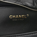 Lambskin Quilted Mini Bow Bag Black