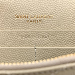 Grain De Poudre Matelasse Chevron Monogram Envelope Chain Wallet Crema Soft