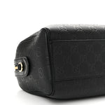 Calfskin GG Emblem Small Top Handle Bag Black